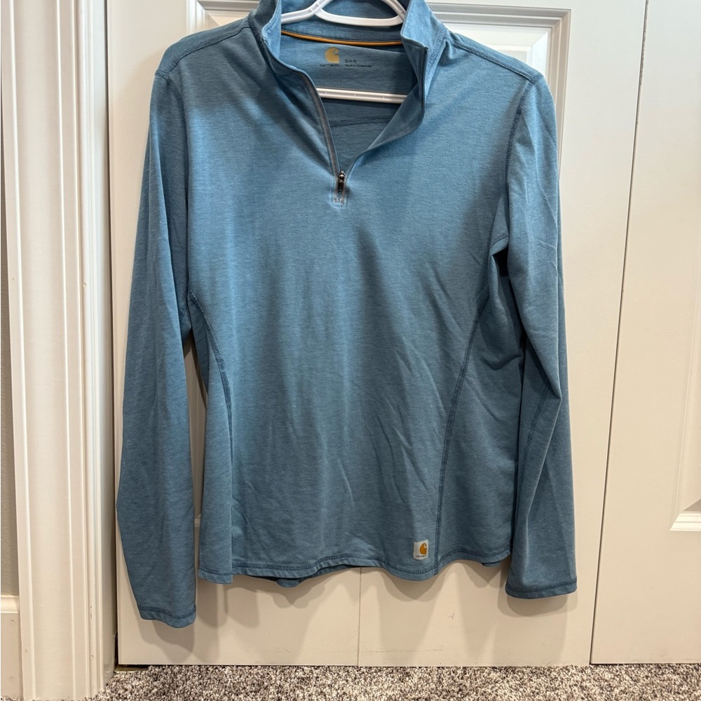 Carhartt Women’s Light Blue Quarter-Zip Pullover